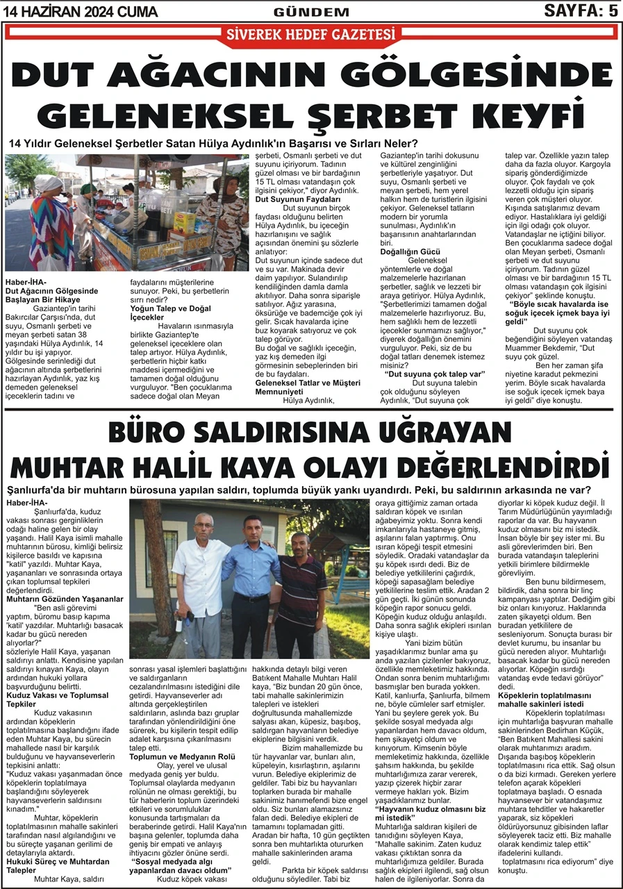 14.06.2024 Tarihli Gazetemiz