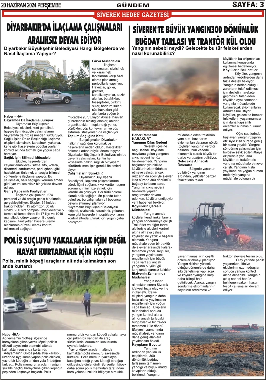 20.06.2024 Tarihli   Gazetemiz