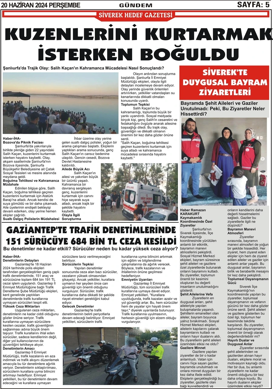 20.06.2024 Tarihli   Gazetemiz