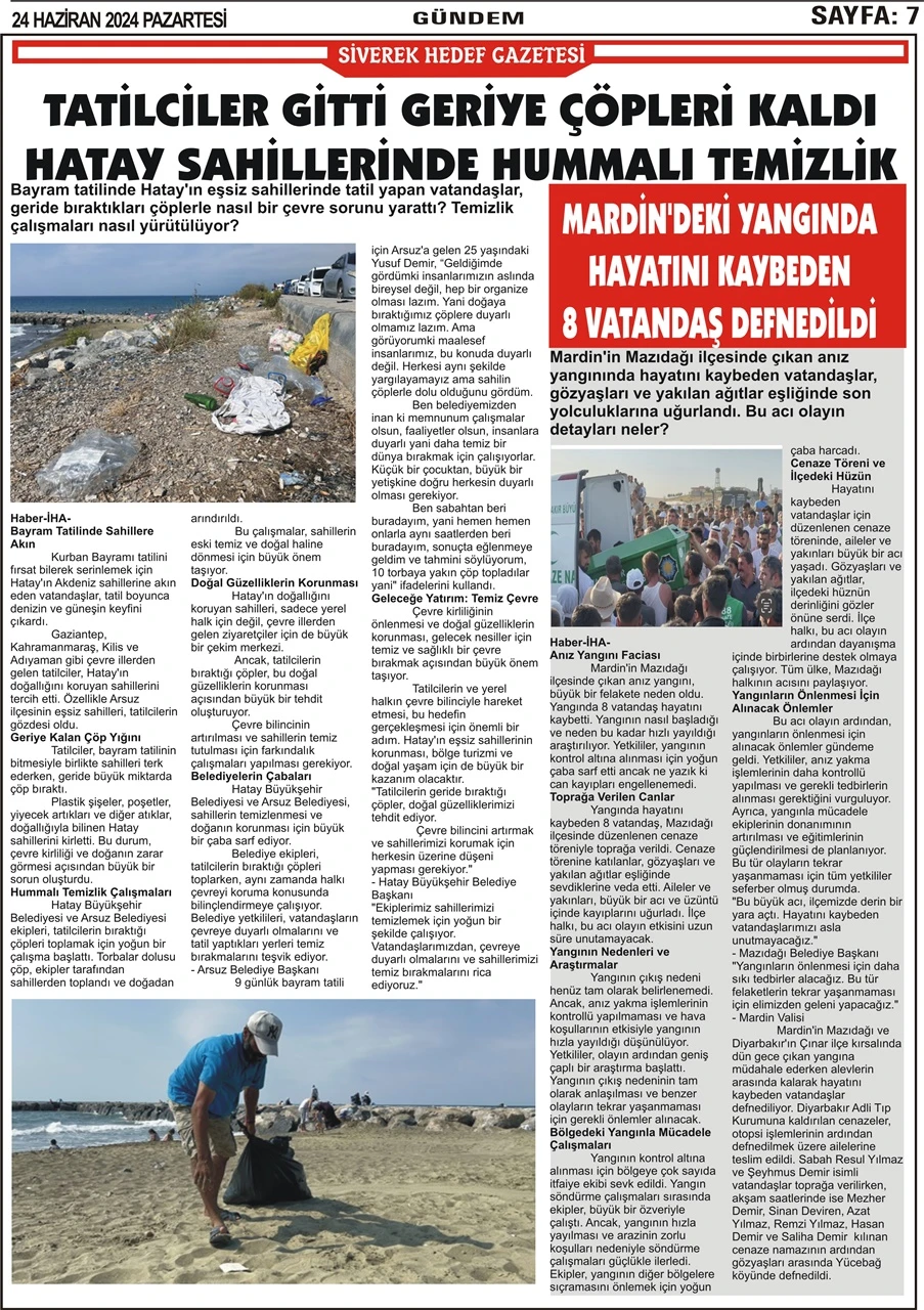 24.06.2024 Tarihli Gazetemiz