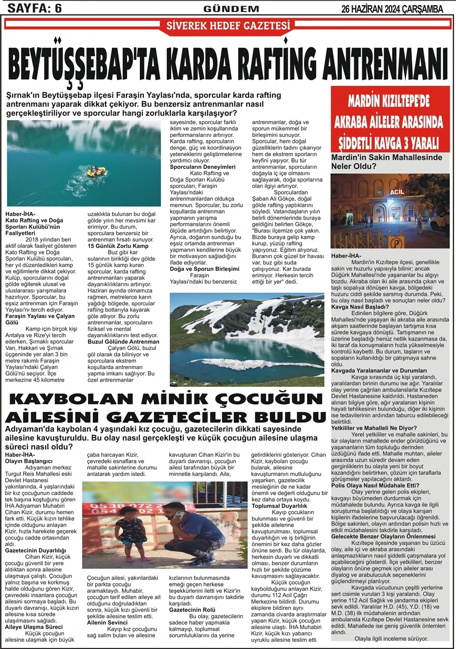 26.06.2024 Tarihli Gazetemiz