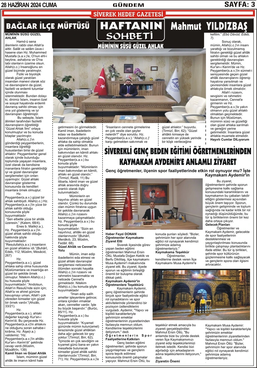 28.06.2024 Tarihli Gazetemiz