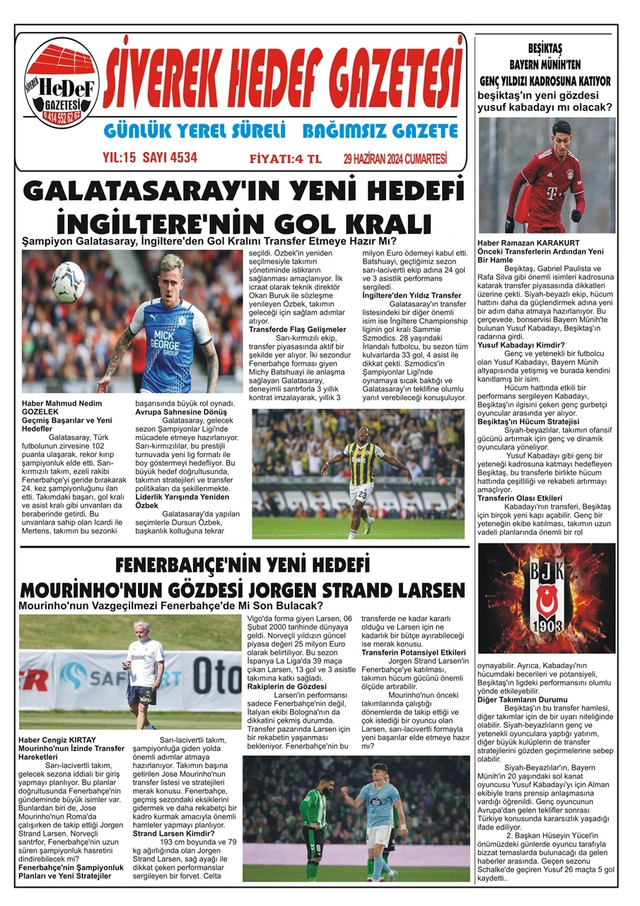 29.06.20024 Tarihli Gazetemiz