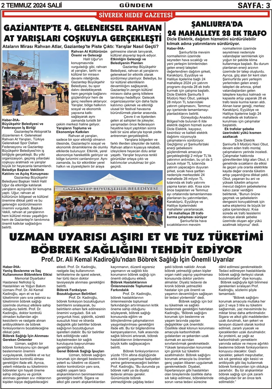 2.07.2024 Tarihli Gazetemiz