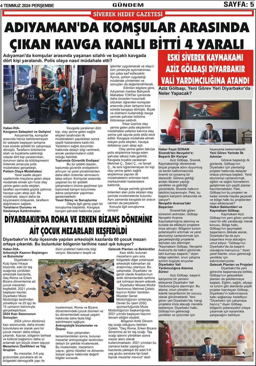 4.07.2024 Tarihli Gazetemiz