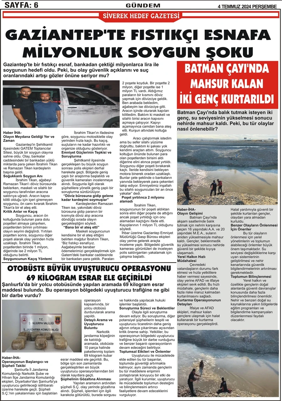 4.07.2024 Tarihli Gazetemiz