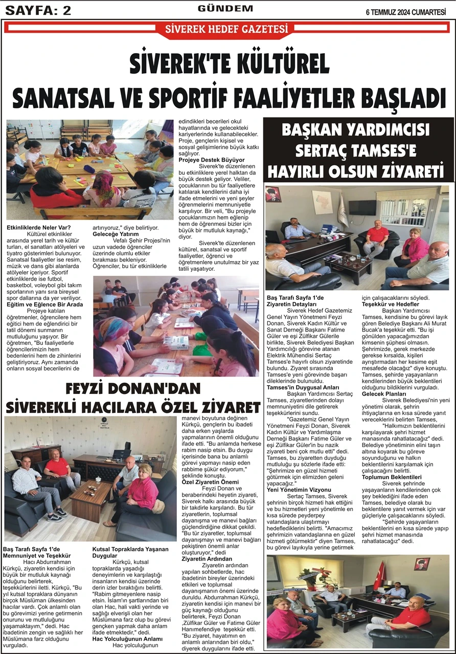 6.07.2024 Tarihli Gazetemiz