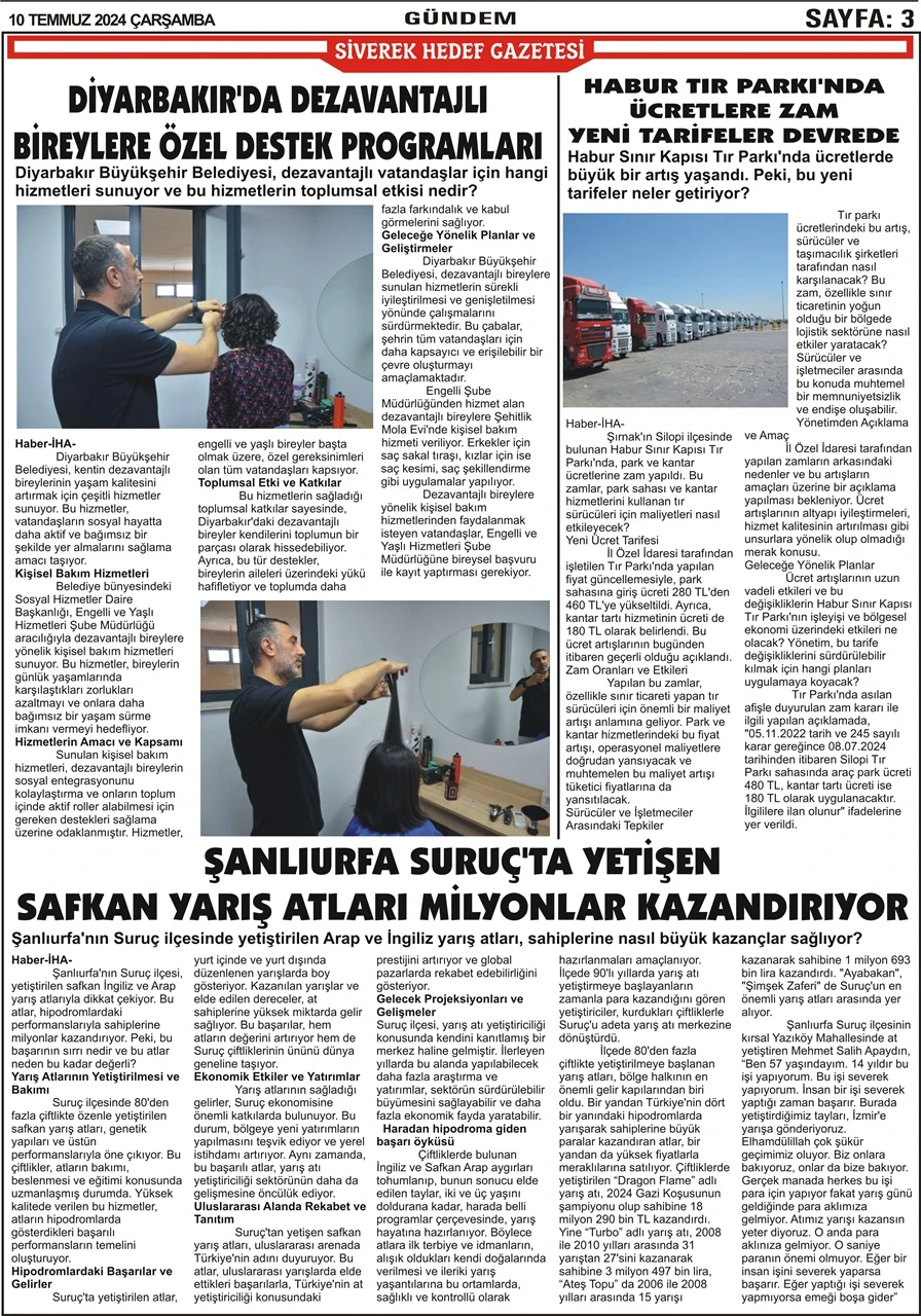 10.07.2024 Tarihli Gazetemiz