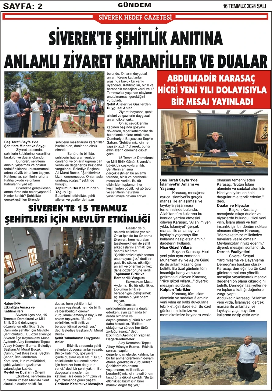 16.07.2024 Tarihli Gazetemiz