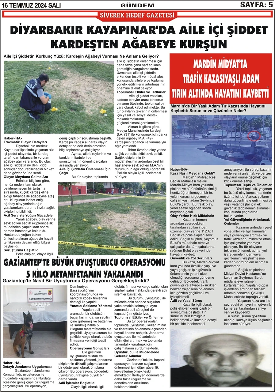 16.07.2024 Tarihli Gazetemiz