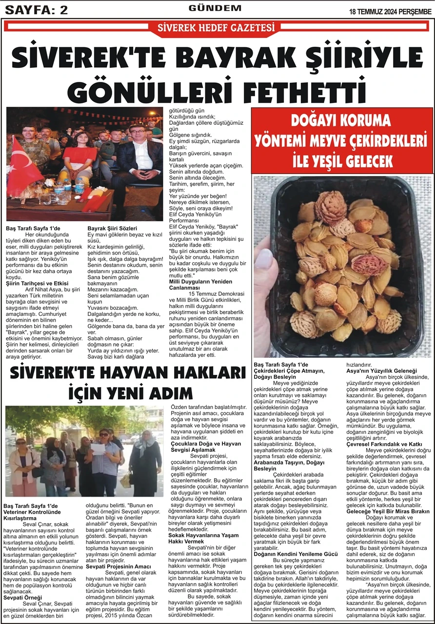 18.07.2024 Tarihli Gazetemiz