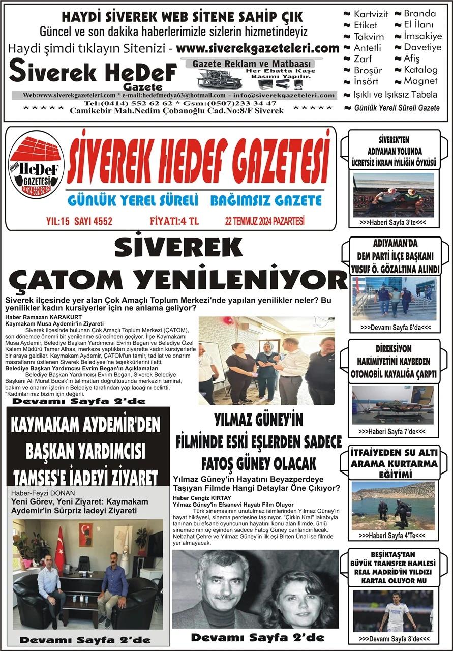 22.07.2024 Tarihli Gazetemiz