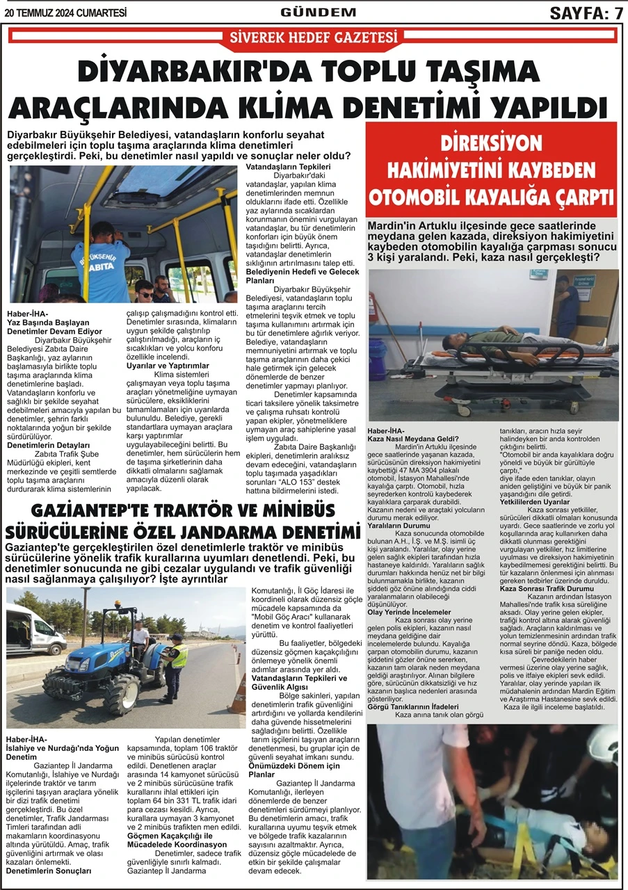 22.07.2024 Tarihli Gazetemiz