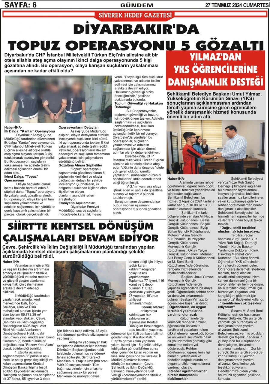 27.07.2024 Tarihli Gazetemiz