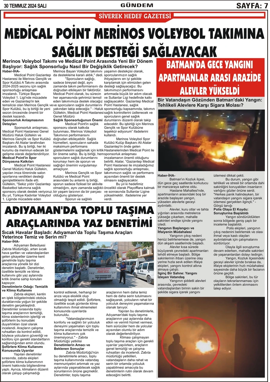 30.07.2024 Tarihli Gazetemiz