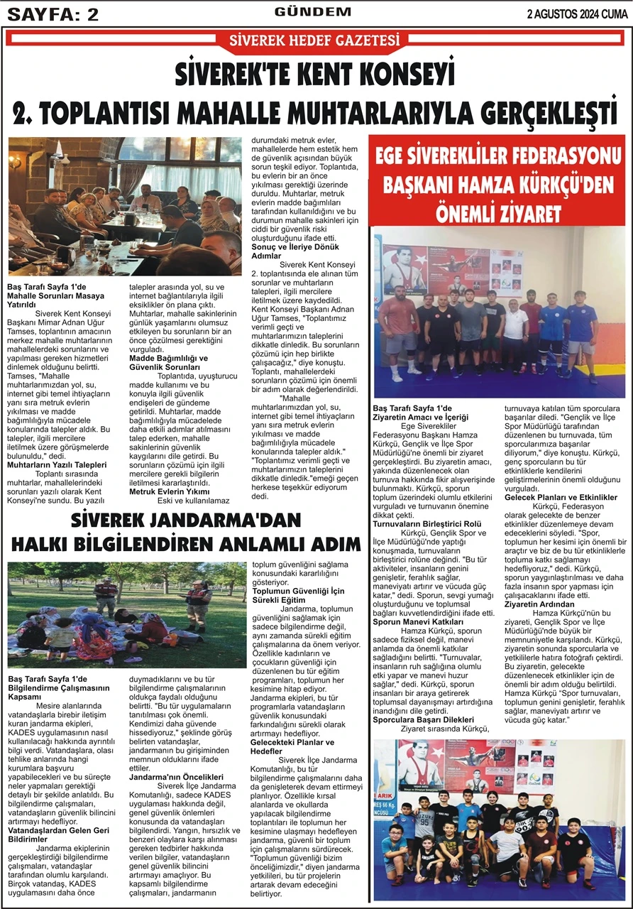 2.07.2024 Tarihli Gazetemiz