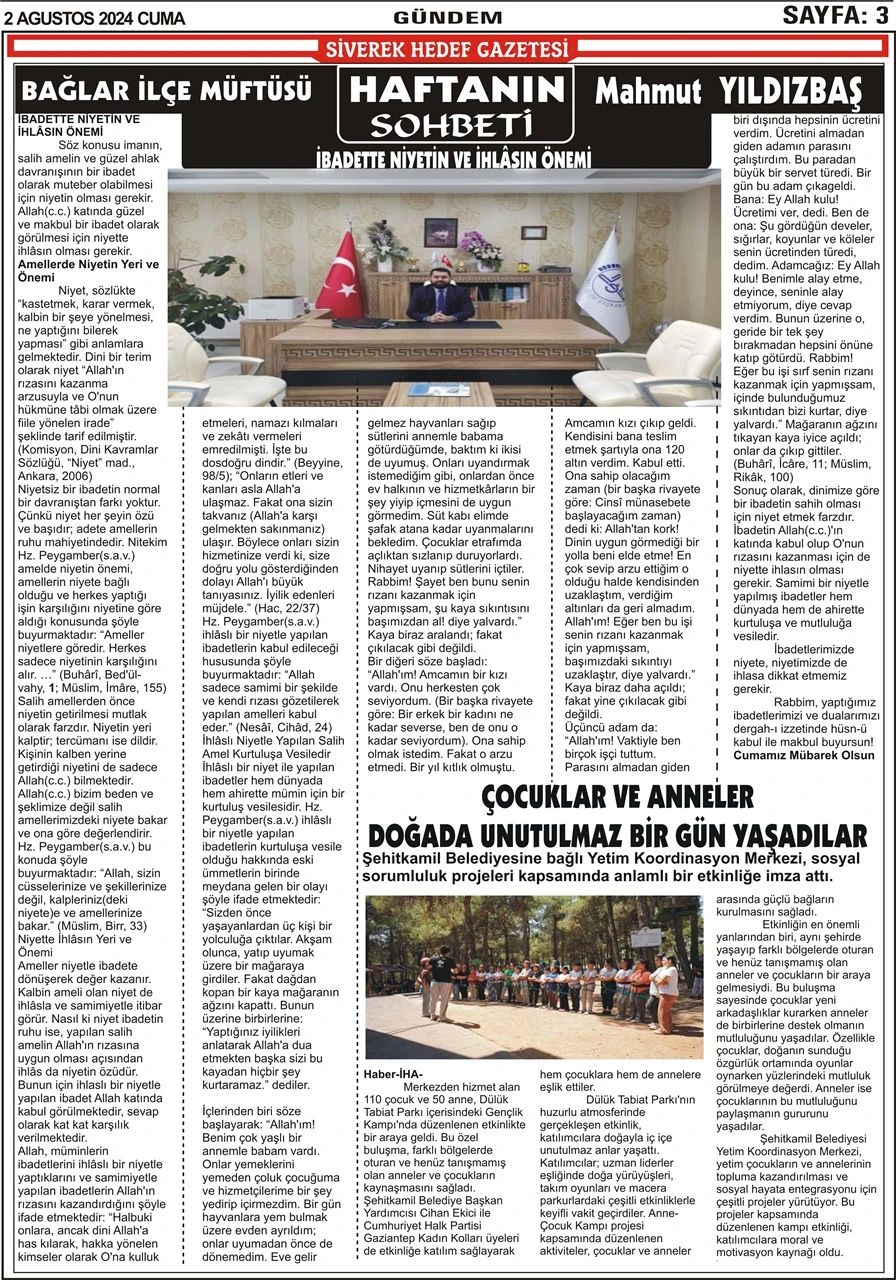 2.07.2024 Tarihli Gazetemiz