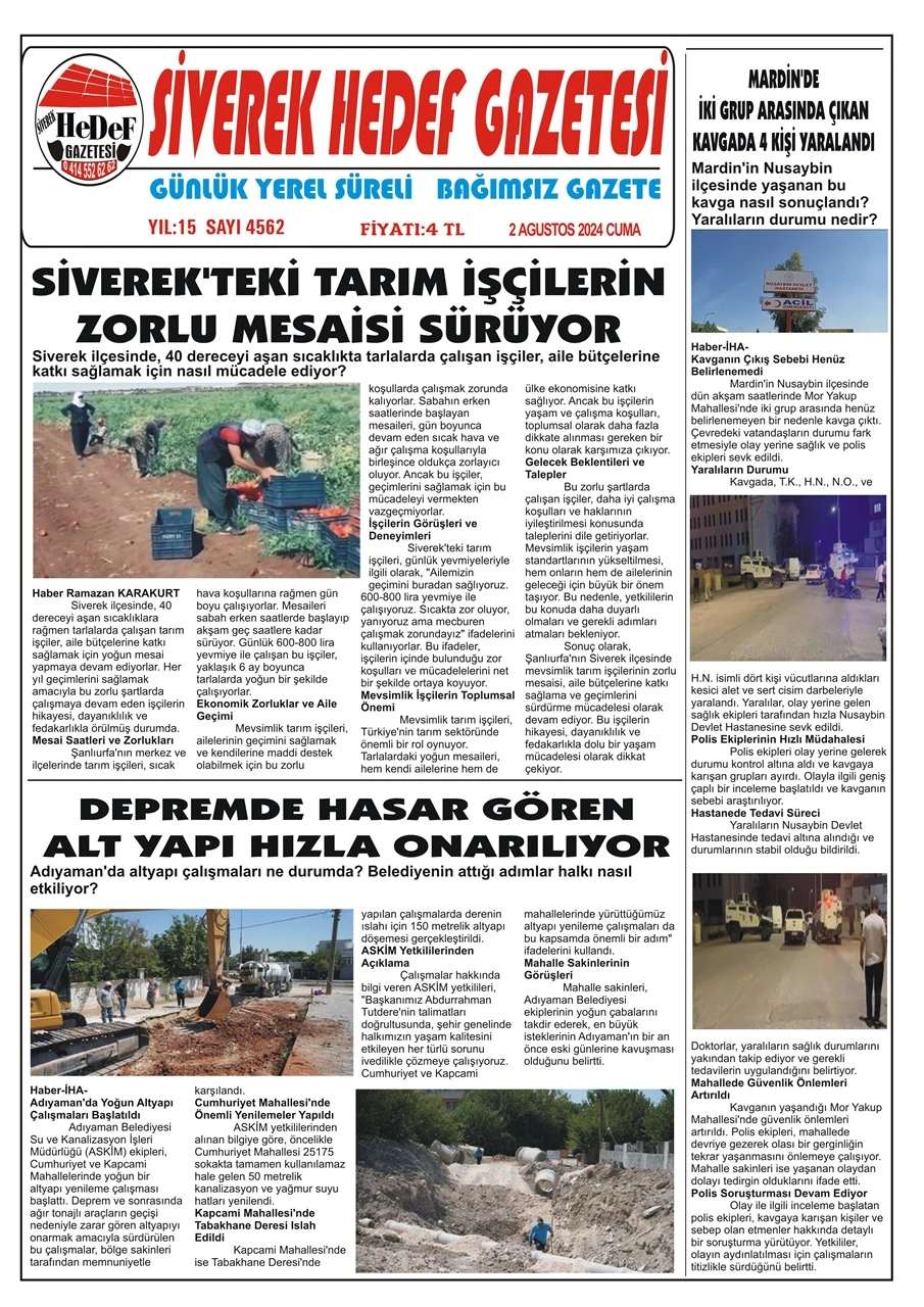 2.07.2024 Tarihli Gazetemiz