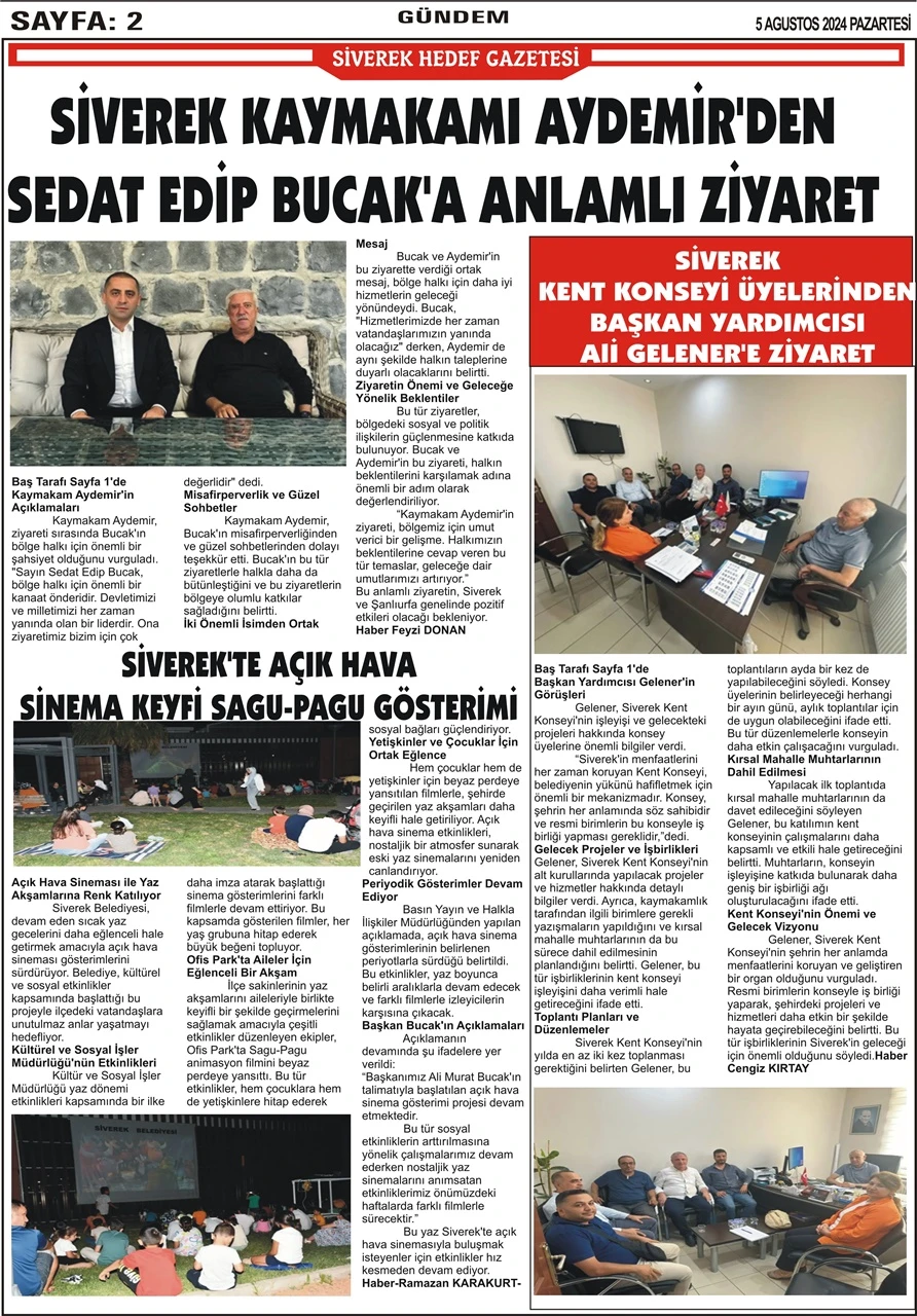 5.08.2024 Tarihli Gazetemiz