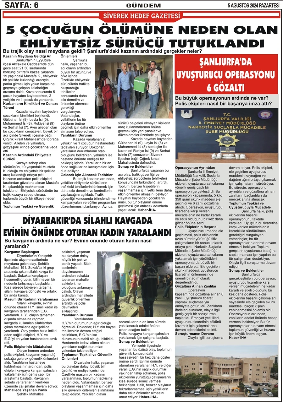 5.08.2024 Tarihli Gazetemiz