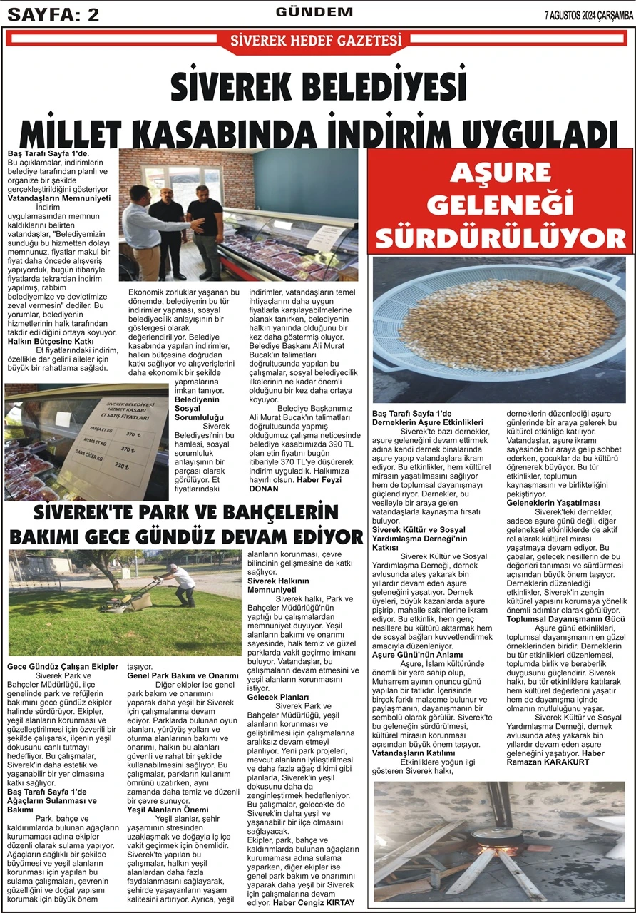 7.08.2024 Tarihli Gazetemiz