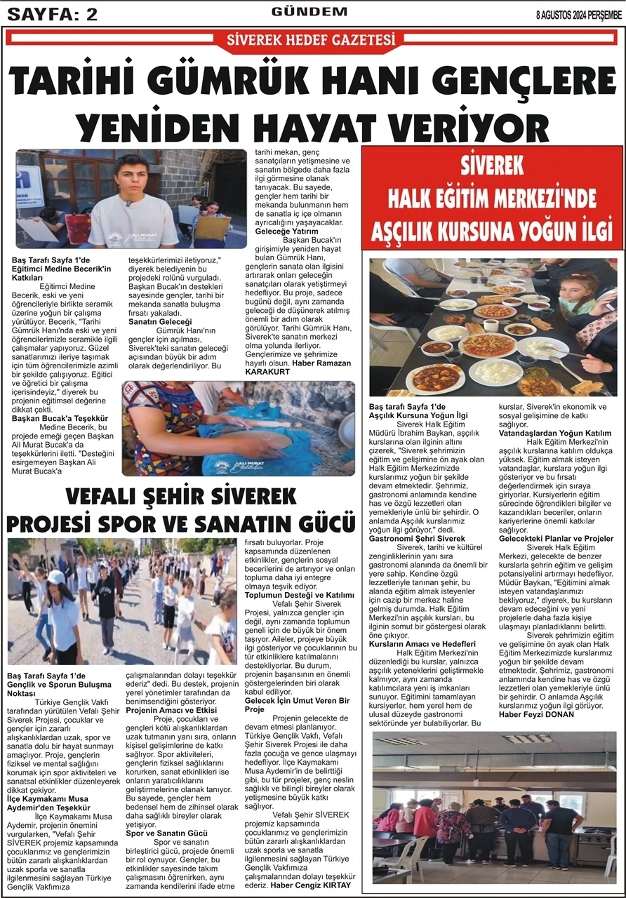 8.08.2024 Tarihli Gazetemiz