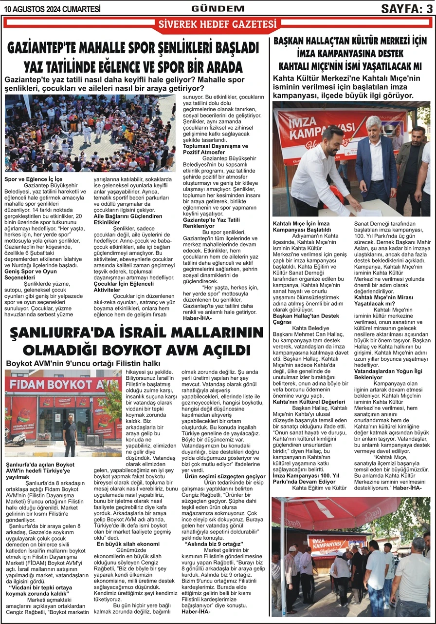 10.08.2024 Tarihli Gazetemiz