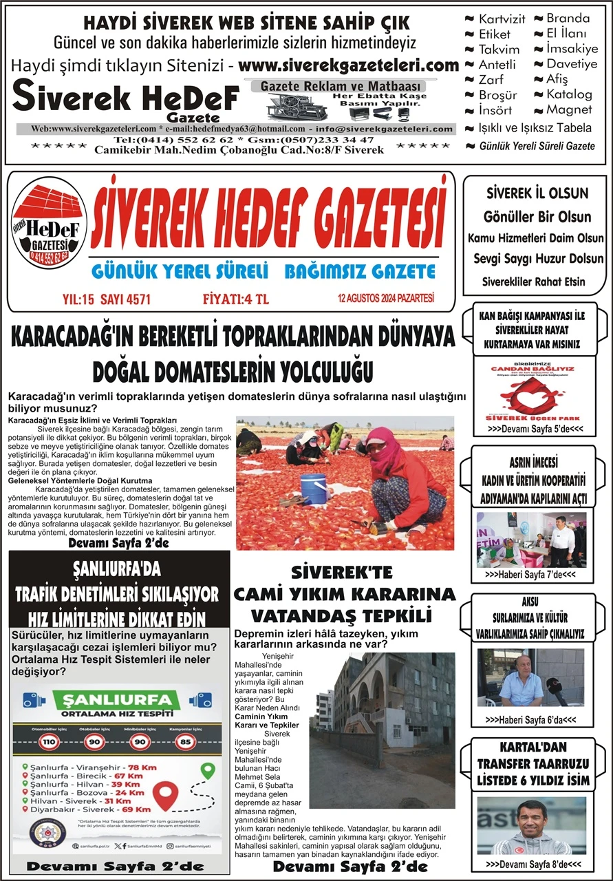 12.08.2024 Tarihli Gazetemiz