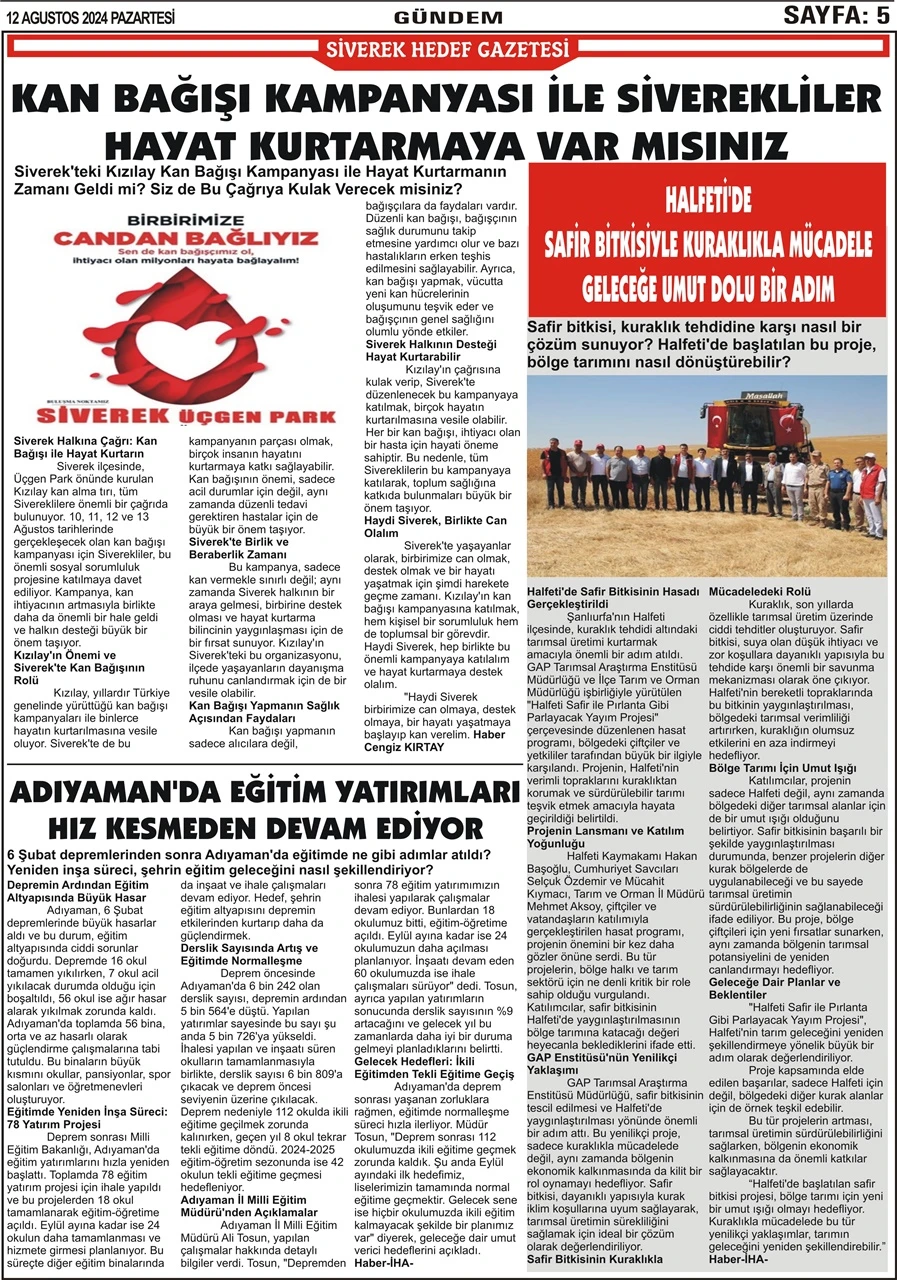 12.08.2024 Tarihli Gazetemiz