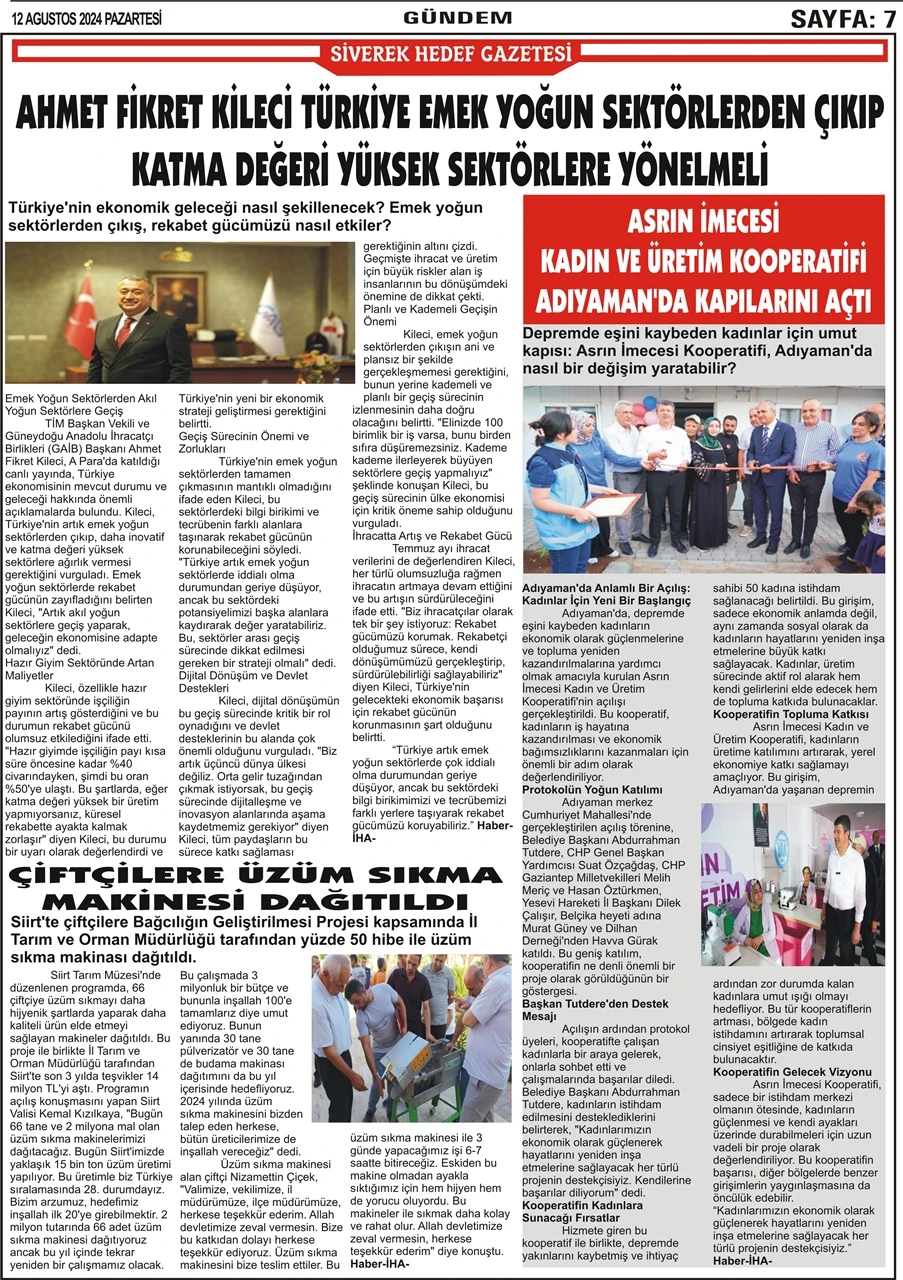 12.08.2024 Tarihli Gazetemiz