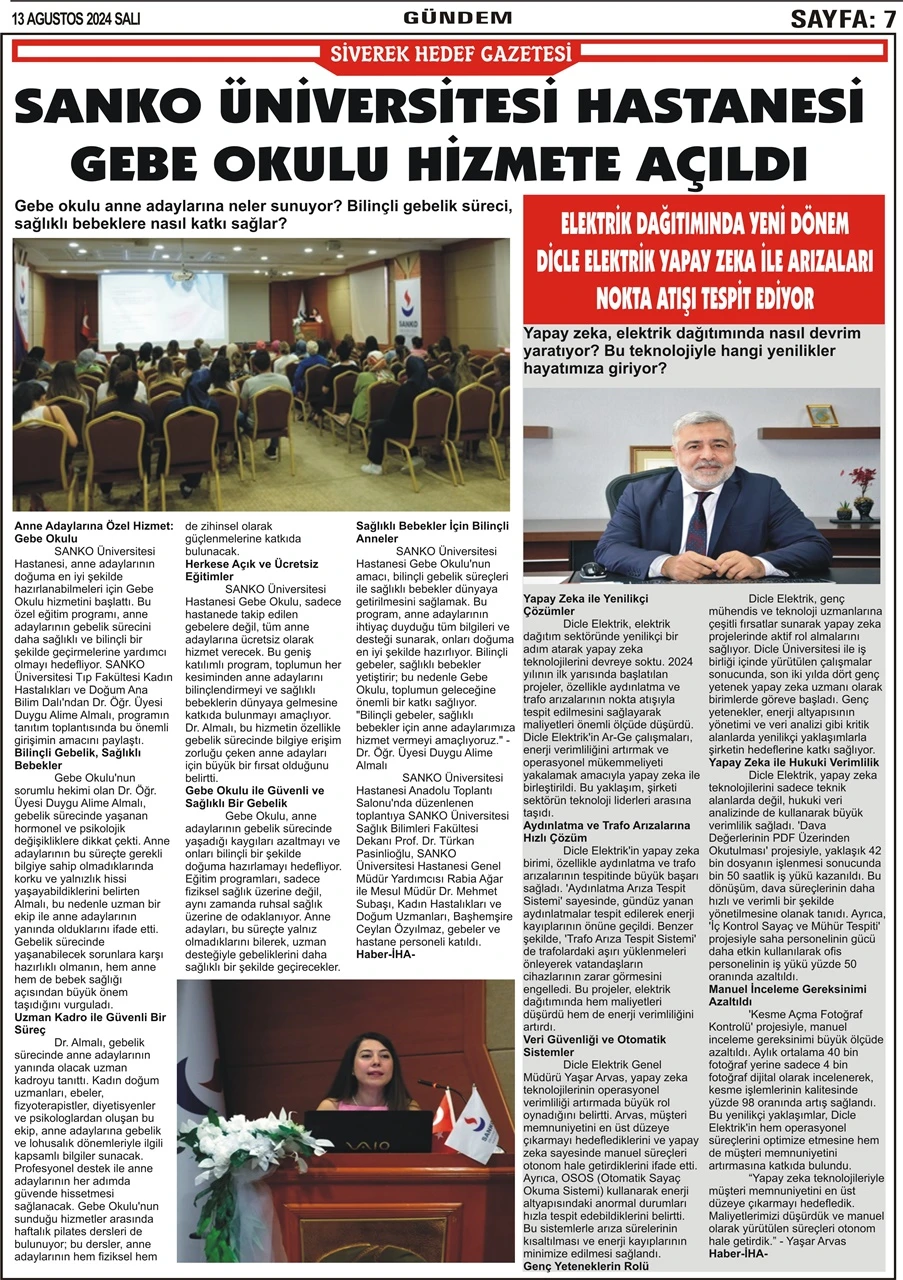 13.08.2024 Tarihli Gazetemiz