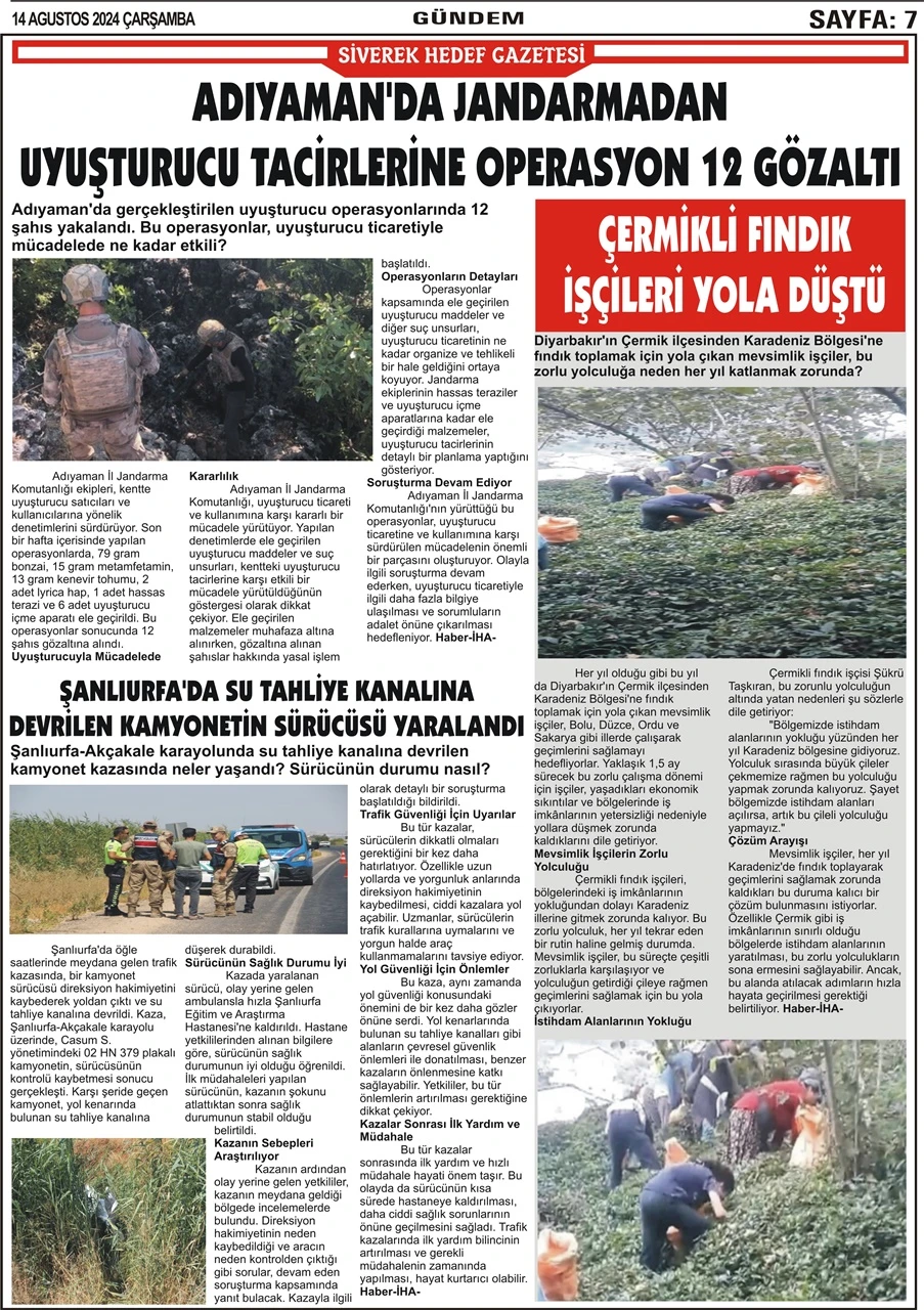 14.08.2024 Tarihli Gazetemiz