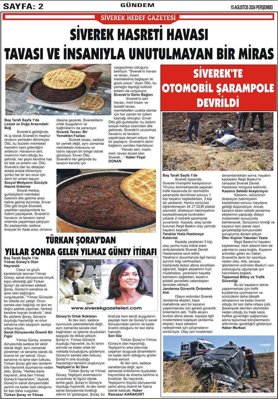 15.08.2024 Tarihli Gazetemiz