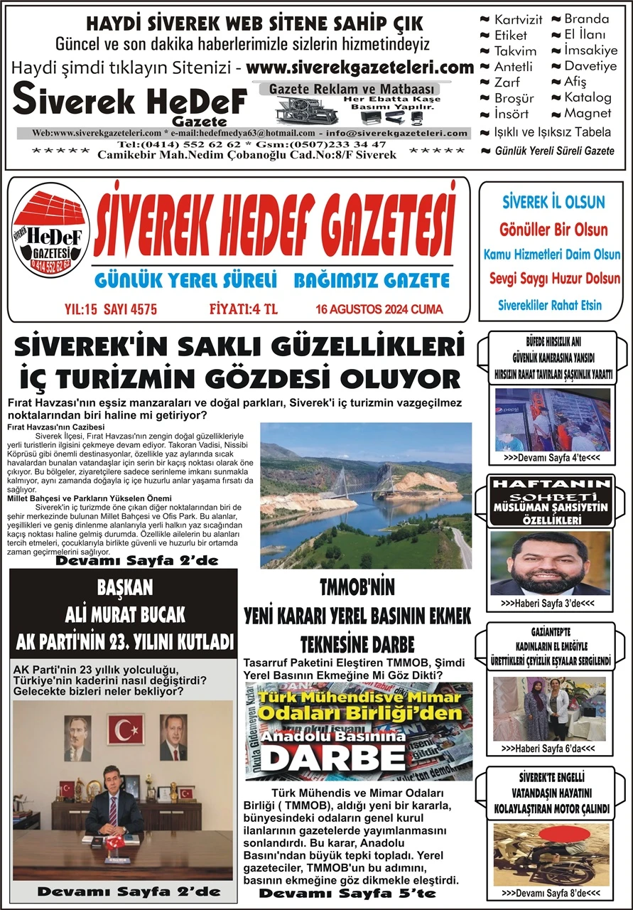 16.08.2024 tarihli gazetemiz