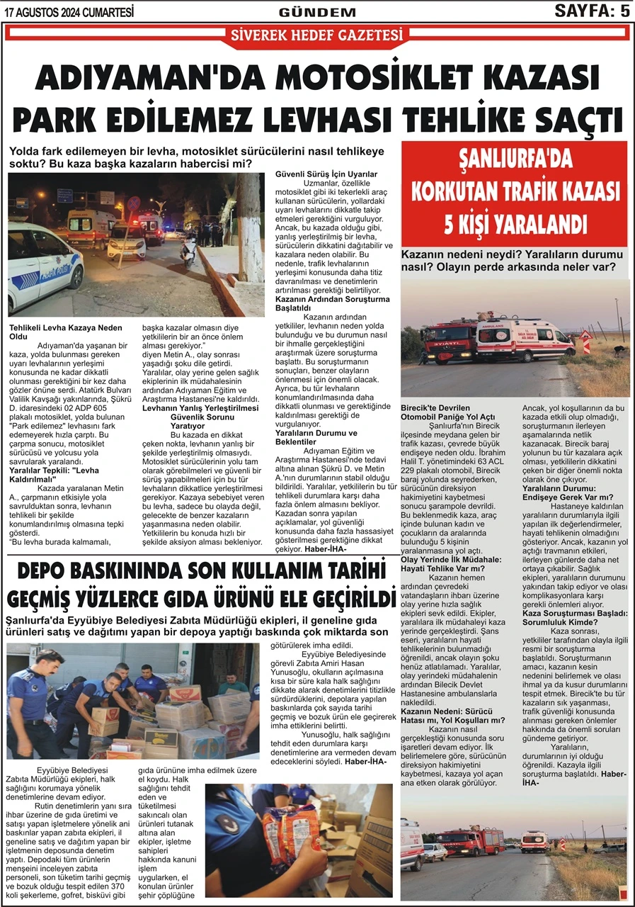 17.08.2024 Tarihli Gazetemiz