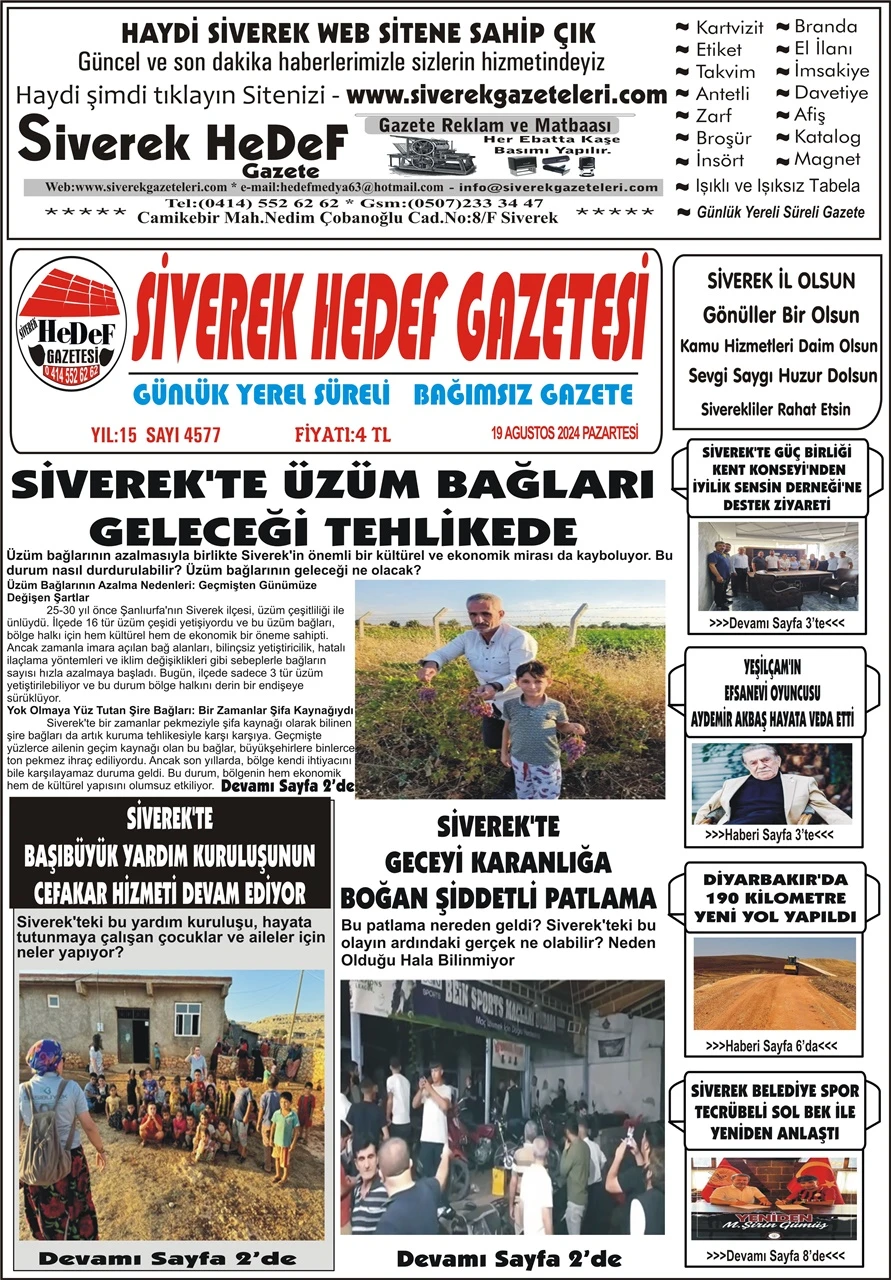 19.08.2024 Tarihli Gazetemiz