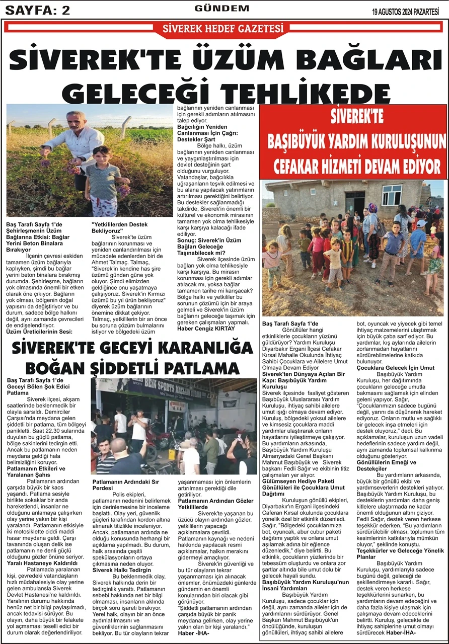 19.08.2024 Tarihli Gazetemiz