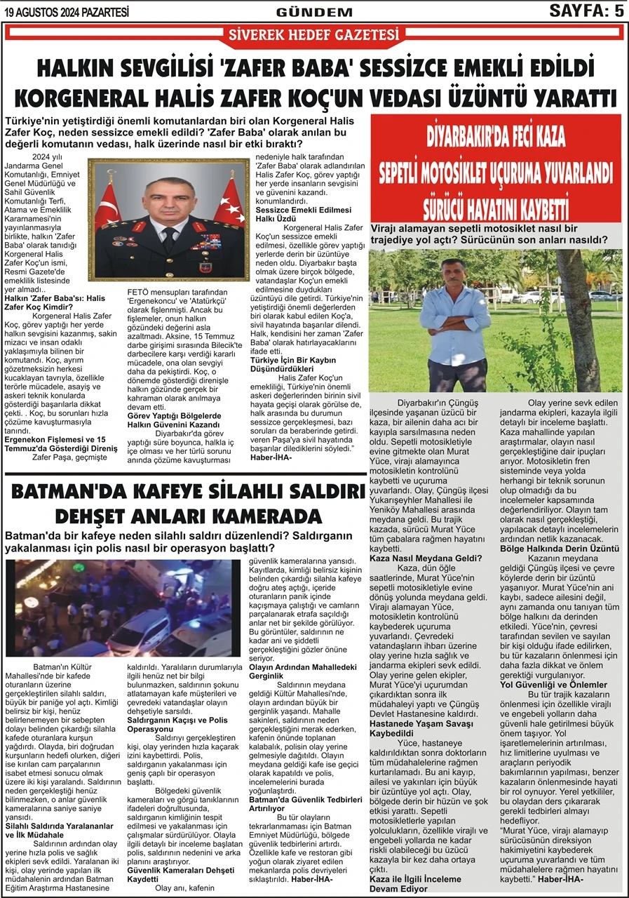 19.08.2024 Tarihli Gazetemiz