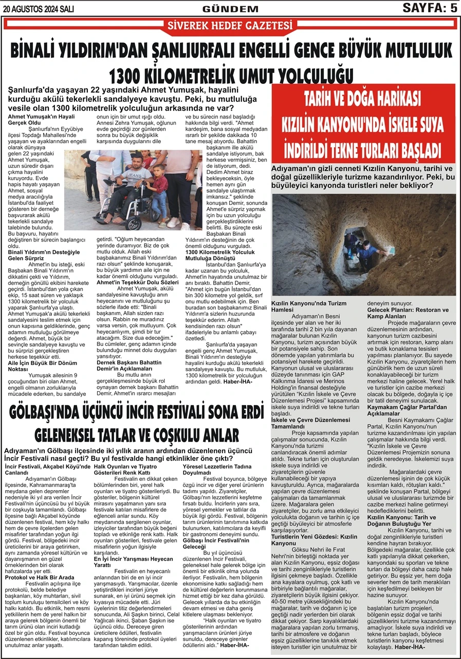 20.08.2024 Tarihli Gazetemiz