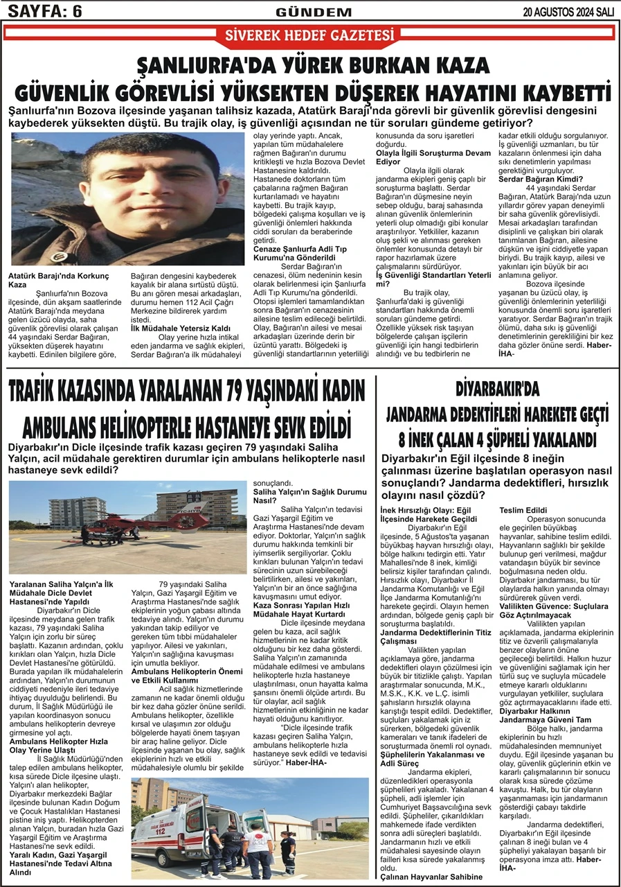 20.08.2024 Tarihli Gazetemiz