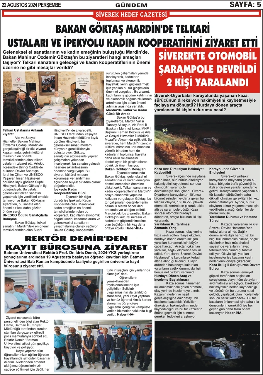 22.08.2024 Tarihli Gazetemiz