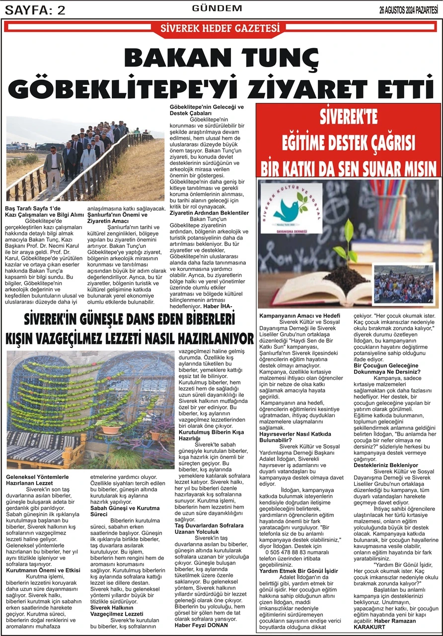 26.08.2024 Tarihli Gazetemiz