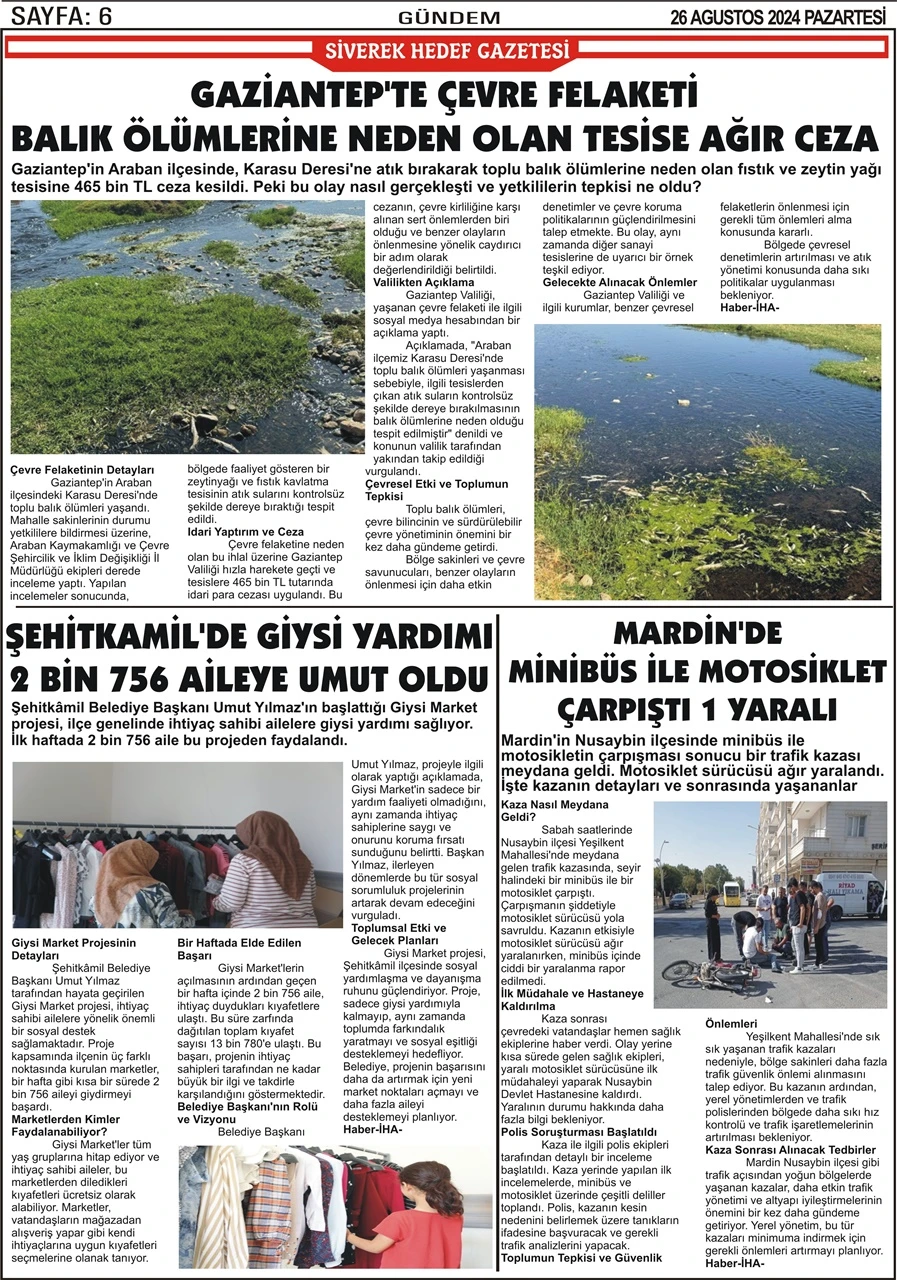 26.08.2024 Tarihli Gazetemiz