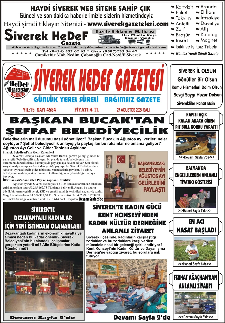 27.08.2024 Tarihli Gazetemiz