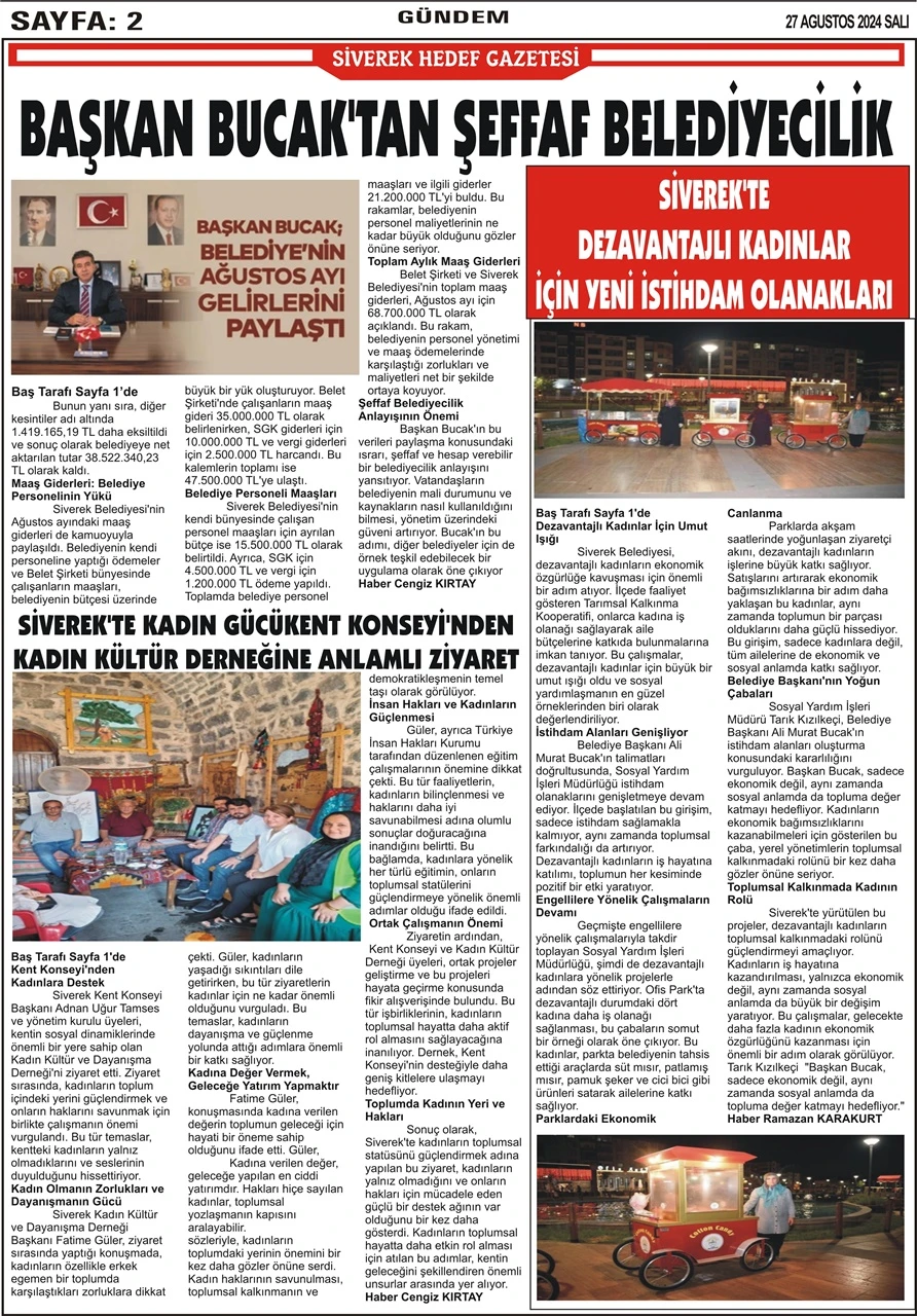 27.08.2024 Tarihli Gazetemiz