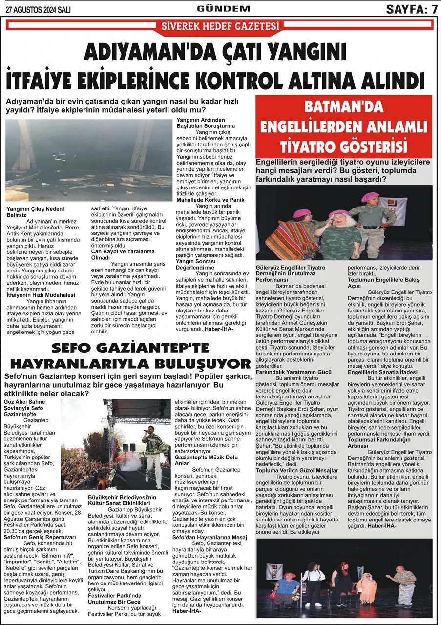 27.08.2024 Tarihli Gazetemiz