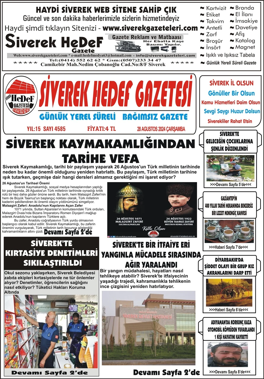 28.08.2024 Tarihli Gazetemiz