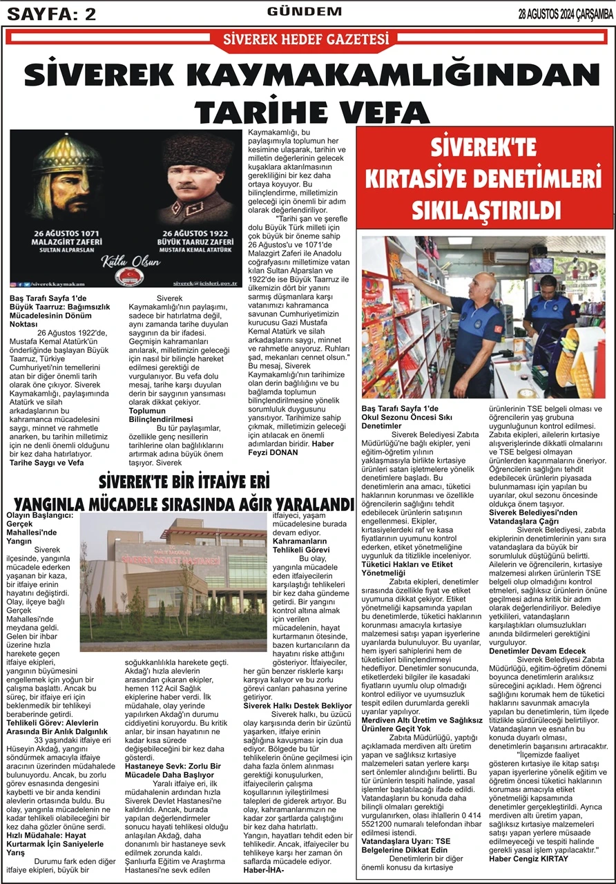 28.08.2024 Tarihli Gazetemiz