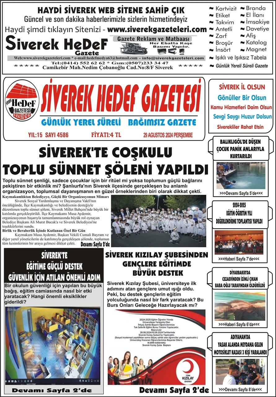 29.08.2024 Tarihli Gazetemiz