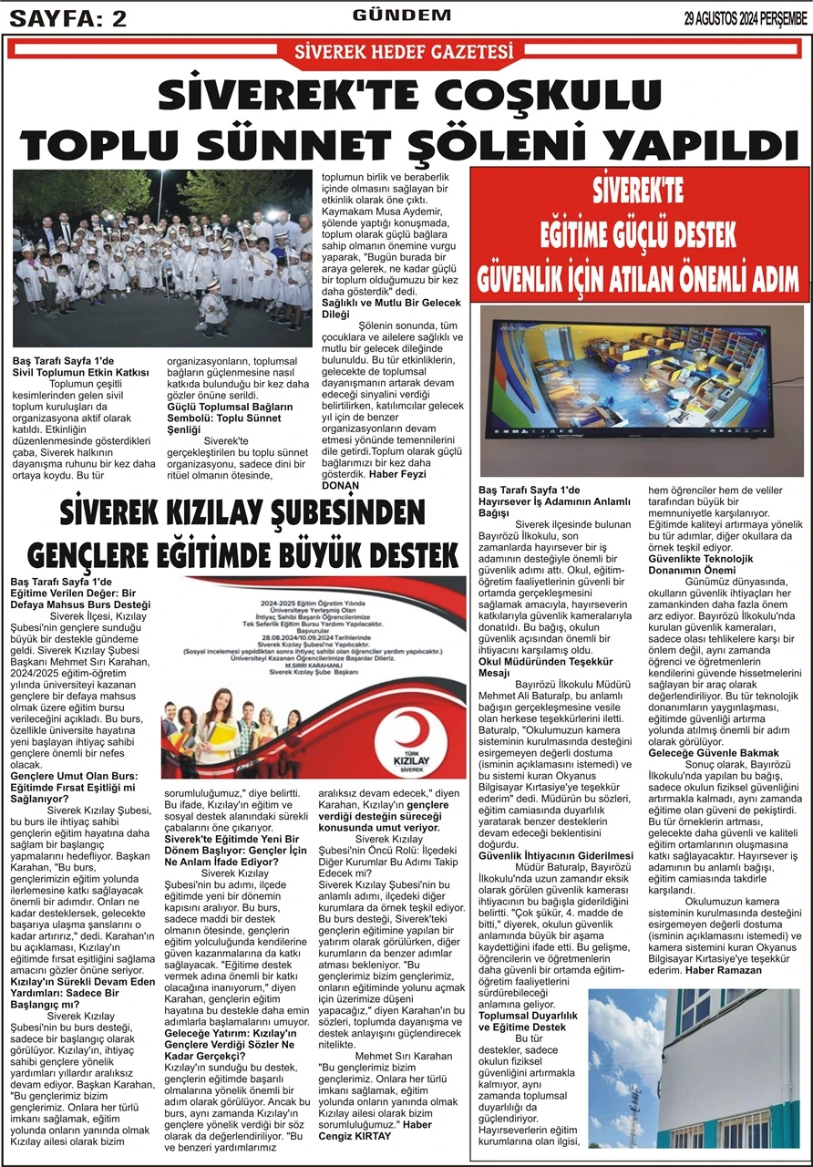 29.08.2024 Tarihli Gazetemiz